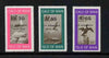 Calf of Man 1966 Kennedy second issue surch set of 3 on bird defs unmounted mint (Rosen CA54-56)
