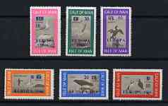 Calf of Man 1966 Europa second issue opt set of 6 on bird defs unmounted mint (Rosen CA65-70)