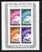 Calf of Man 1965 Europa imperf m/sheet containing 4 values in issued colours (Rosen CA28MS) unmounted mint