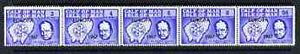Calf of Man 1967 Europa overprinted on Churchill & Map def set of 5 in blue unmounted mint (Rosen CA84-88)