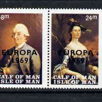 Calf of Man 1969 Europa overprinted on Paintings from Manx Museum #1 perf set of 2 unmounted mint (Rosen CA145-46)