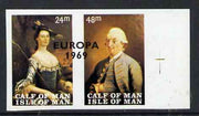Calf of Man 1969 Europa overprinted on Paintings from Manx Museum #1 imperf set of 2 unmounted mint (Rosen CA145a-46a)