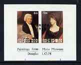 Calf of Man 1969 Europa overprinted on Paintings from Manx Museum #2 imperf sheetlet of 2 unmounted mint (Rosen CA152MS)