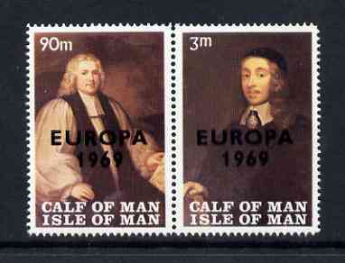 Calf of Man 1969 Europa overprinted on Paintings from Manx Museum #3 perf set of 2 unmounted mint (Rosen CA149-50)