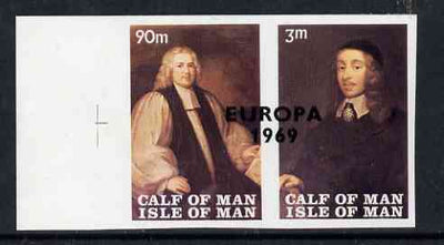 Calf of Man 1969 Europa overprinted on Paintings from Manx Museum #3 imperf set of 2 unmounted mint (Rosen CA149a-50a)