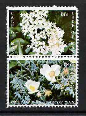 Calf of Man 1969 Flowers of the Isle of Man first issue perf set of 2 unmounted mint (Rosen CA154-55)