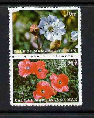 Calf of Man 1969 Flowers of the Isle of Man second issue perf set of 2 unmounted mint (Rosen CA157-58)