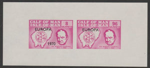 Calf of Man 1970 Europa opt'd on Churchill & Map imperf m/sheet (8m & 96m in mauve) with date missing from 96m unmounted mint (Rosen CA193MSa)
