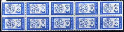 Calf of Man 1972 Definitives (Manx Symbol, Puffin & Scout Logo) rouletted set of 10 unmounted mint (Rosen CA238-47)
