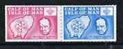 Calf of Man 1973 Churchill & Map (with Scout Logo) rouletted set of 2 unmounted mint (Rosen CA249-50)