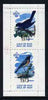 Calf of Man 1973 Europa opt'd on Birds rouletted m/sheet (showing 5m Redstart & 20m Blackbird) unmounted mint with Scout logo, Rosen CA313MS