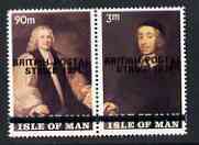 Calf of Man 1971 POSTAL STRIKE overprinted on Paintings from Manx Museum #3 perf set of 2 unmounted mint