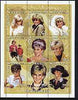 Mongolia 1997 Princess Diana #2 perf sheetlet containing 9 values unmounted mint