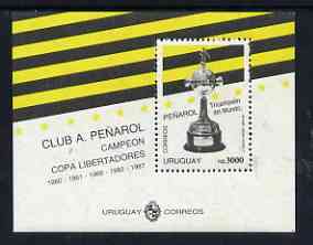 Uruguay 1992 Penarol Football World Club Champions m/sheet unmounted mint, Mi BL56