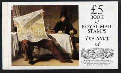 Great Britain 1985 The Story of the Times £5 Prestige booklet complete and very fine, SG DX6