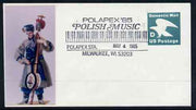 Postmark - United States 1985 Domestic Mail env (illustrated) with special cancel for Polapex '85, Polish Music