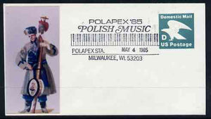 Postmark - United States 1985 Domestic Mail env (illustrated) with special cancel for Polapex '85, Polish Music