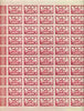 Yemen - Kingdom 1947 the unissued 10b red (view of Imam's Palace) in complete mint sheet of 50 from stocks looted from Government stores (see note after SG 64)