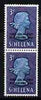 St Helena 1965 Local Post 3d (Lace background) unmounted mint pair, one stamp with 'Broken h & 6' SG 194 V5
