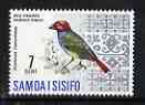 Samoa 1967 Parrot Finch 7s from Bird def set unmounted mint, SG 284