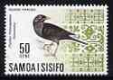 Samoa 1967 Island Thrush 50s from Bird def set unmounted mint, SG 288