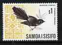 Samoa 1967 Samoan Fantail $1 from Bird def set unmounted mint, SG 289