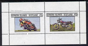 Bernera 1982 Motor Cycles (Suzuki & Honda) perf set of 2 values (40p & 60p) unmounted mint