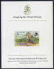 Lesotho 1981 Hoopoe 75s imperf proof mounted on Format International proof card (as SG 447)