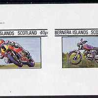 Bernera 1982 Motor Cycles (Suzuki & Honda) imperf set of 2 values (40p & 60p) unmounted mint