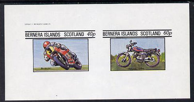 Bernera 1982 Motor Cycles (Suzuki & Honda) imperf set of 2 values (40p & 60p) unmounted mint
