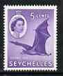 Seychelles 1954-61 Flying Fox 5c (from def set) unmounted mint, SG 175a