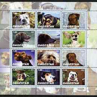 Dagestan Republic 2001 Dogs #02 perf sheetlet containing complete set of 12 values, unmounted mint