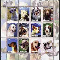 Komi Republic 2001 Dogs (various breeds) perf sheetlet containing complete set of 12 values, unmounted mint
