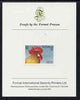 Tuvalu 1988 Red Junglefowl 5c imperf proof mounted on Format International proof card