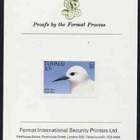 Tuvalu 1988 White Tern 10c imperf proof mounted on Format International proof card
