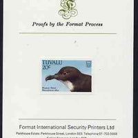 Tuvalu 1988 Phoenix Petrel 20c imperf proof mounted on Format International proof card