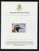 Tuvalu 1988 American Golden Plover 25c imperf proof mounted on Format International proof card