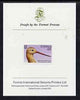 Tuvalu 1988 Bar-Tailed Godwit 45c imperf proof mounted on Format International proof card