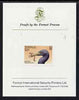 Tuvalu 1988 Eastern Reef Heron 50c imperf proof mounted on Format International proof card