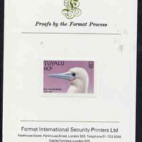 Tuvalu 1988 Red-Footed Booby 60c imperf proof mounted on Format International proof card