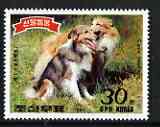 North Korea 1989 Rough Collie 30ch from set of 5 dogs unmounted mint, SG N2848