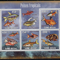 Guinea - Bissau 2009 Tropical Fish perf sheetlet containing 5 values unmounted mint