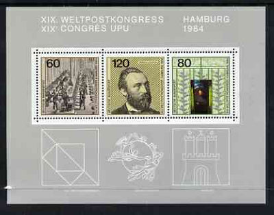 Germany - West 1984 19th UPU Congress, Hamburg m/s SG MS2065 unmounted mint