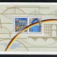 Germany 1990 1st Anniversary of Opening on Berlin Wall m/s unmounted mint SG MS2332