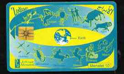 Telephone Card - Egypt £E10 phone card showing the Signs of the Zodiac (Manatel with green outer border)