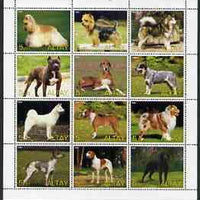 Altaj Republic 2000 Dogs perf sheetlet containing 12 values unmounted mint