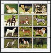 Altaj Republic 2000 Dogs perf sheetlet containing 12 values unmounted mint