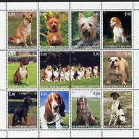 Kabardino-Balkaria Republic 2000 Dogs perf sheetlet containing 12 values unmounted mint