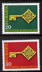 Germany - West 1968 Europa set of 2 unmounted mint SG 1460-61