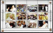 Karakalpakia Republic 2003 Pope John Paul II perf sheetlet #01 containing complete set of 12 values (inscribed Pope Joan Paul II) unmounted mint